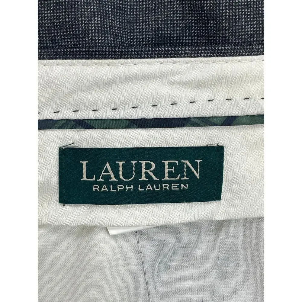 Lauren Ralph Lauren Pants Men 34 x 32 Gray 100%‎ Wool Flat Front Black Label